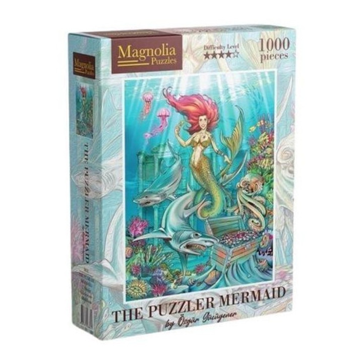 Puzzle Magnolia 1000 piese - Sirena Puzzler - Editie Speciala Ozgur Gucuyener (1031)