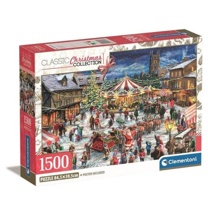 Clementoni 1500 db-os puzzle - Classic Christmas Collection - Karácsonyi vásár (31725)