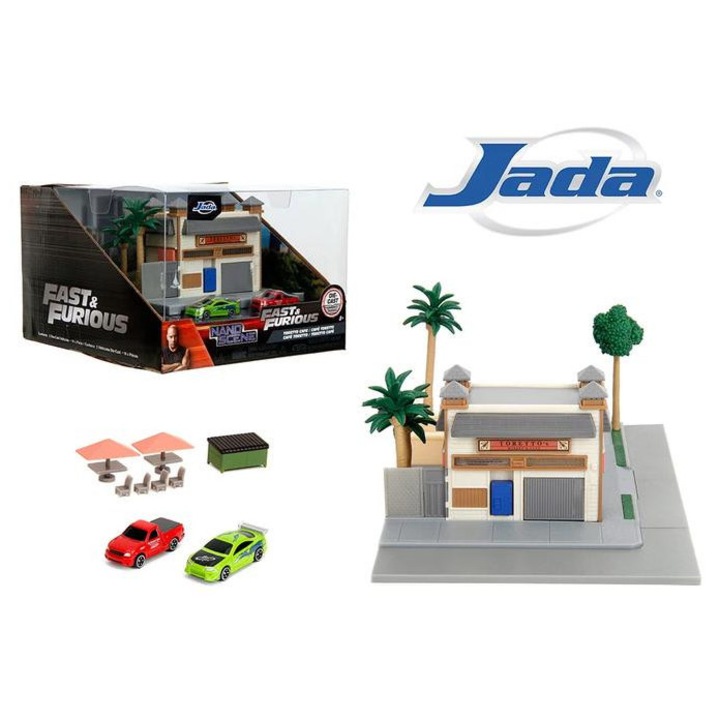 Jada Toys 253203095 Fast & Furious - Toretto Market and Cafe Nano Diorama Playset