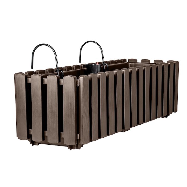 Ghiveci dreptunghi, Prospreplast, 60cm, Maro
