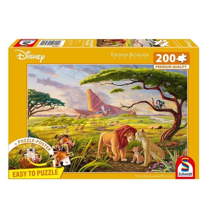 Puzzle Schmidt 200 piese - Disney - Regele Leu, Thomas Kinkade (56560)