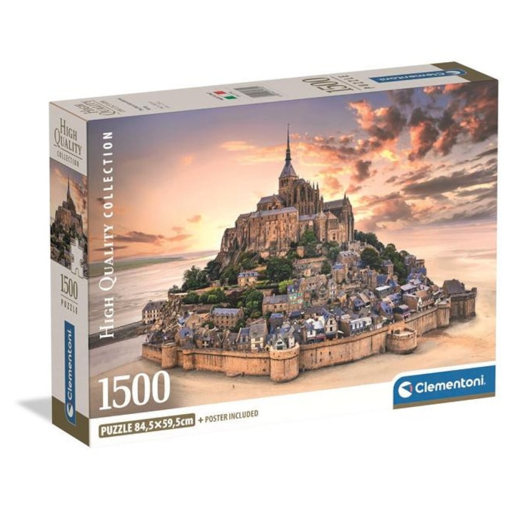 Puzzle compact Clementoni 1500 piese - Colectie de inalta calitate - Inaltimea Mont Saint-Michel (31730)