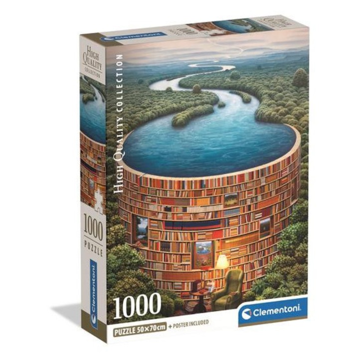 Puzzle compact Clementoni 1000 piese - Colectie de inalta calitate - Bibliodame