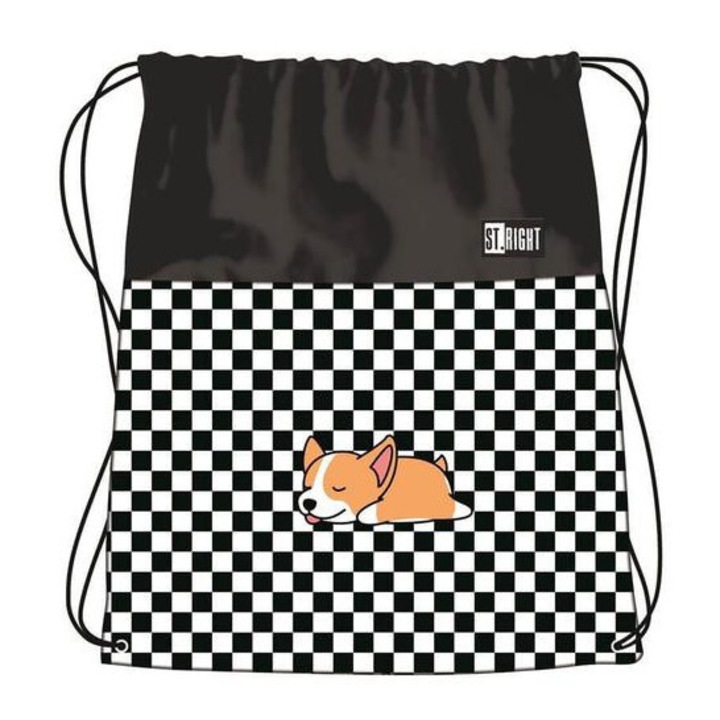 Sac Sport, Colectia St Right - Sleepy Corgi SO01 43x34cm