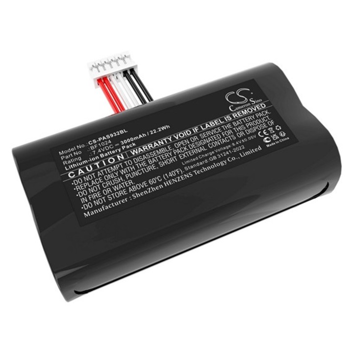 Cameron sino li-ion akkumulátor, 7.4v / 3000mAh, pax bf1024 kompatibilis fekete, gyártói csomagolás