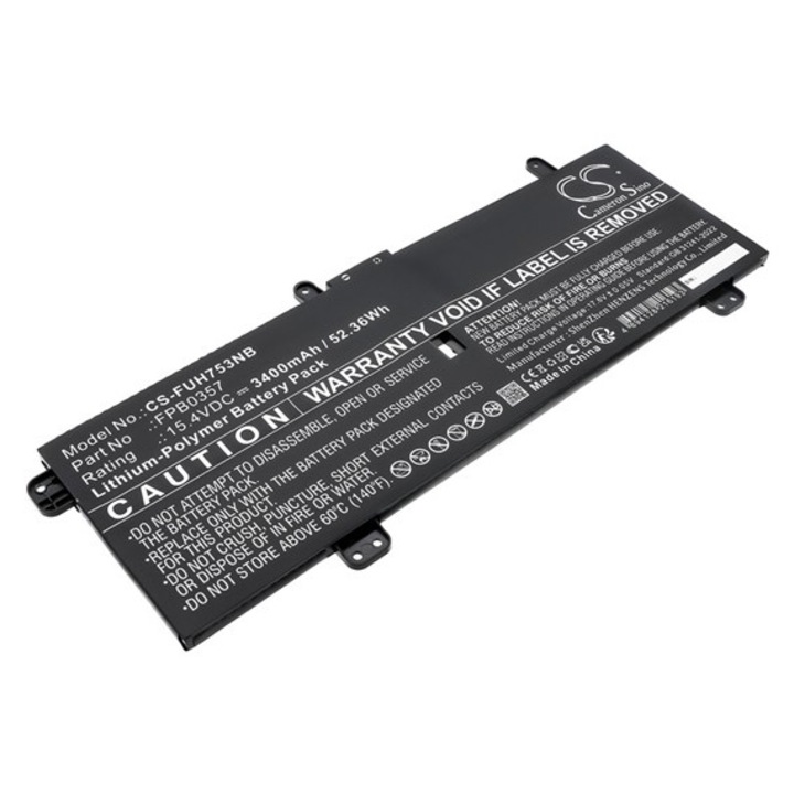 Cameron sino li-polymer akkumulátor, 15.4v / 3400mAh, fujitsu cp790491-01 kompatibilis fekete, gyártói csomagolás