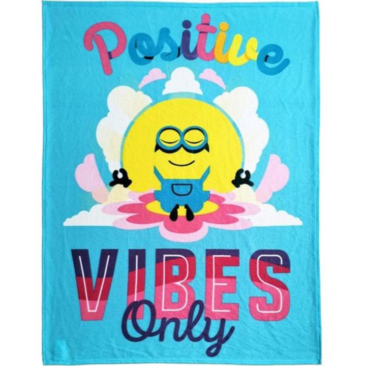 Minyonok polár takaró - Positive vibes only (MIN-326FB)
