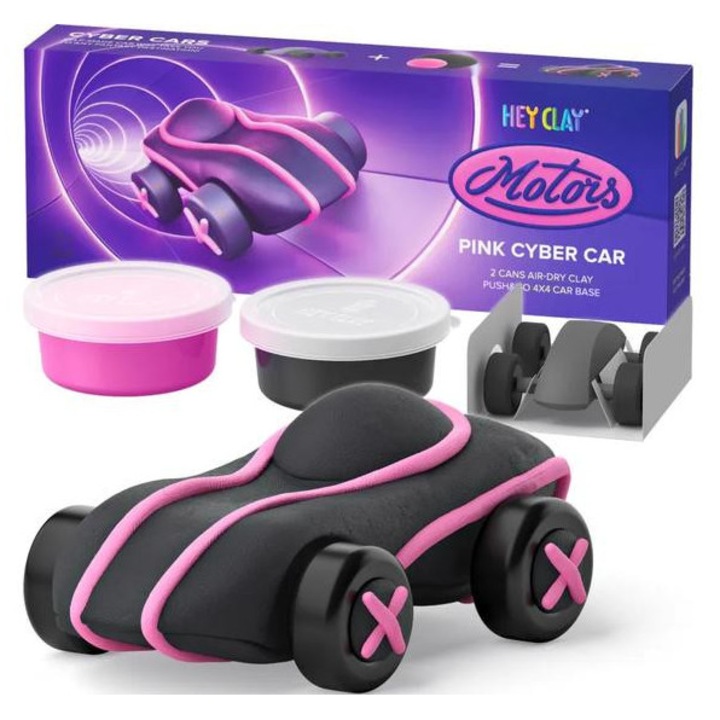 Hey Clay gyurma készlet - Autó - Rózsaszín (HCL20902)