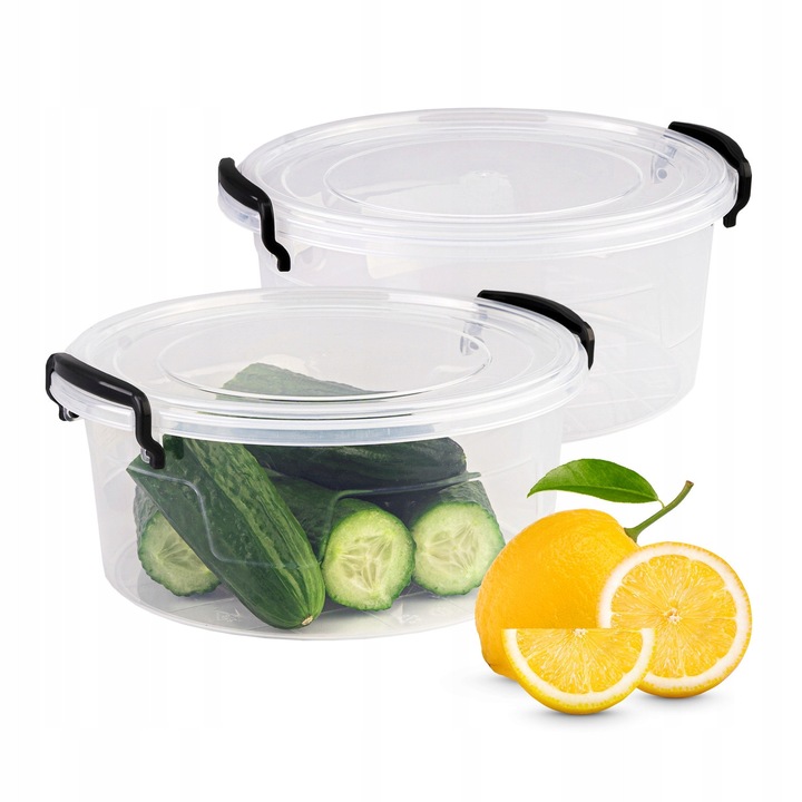 Cutie De Pranz Din Plastic, SuperButelki, Frigider, Recipient Pentru Alimente, 2100 Ml