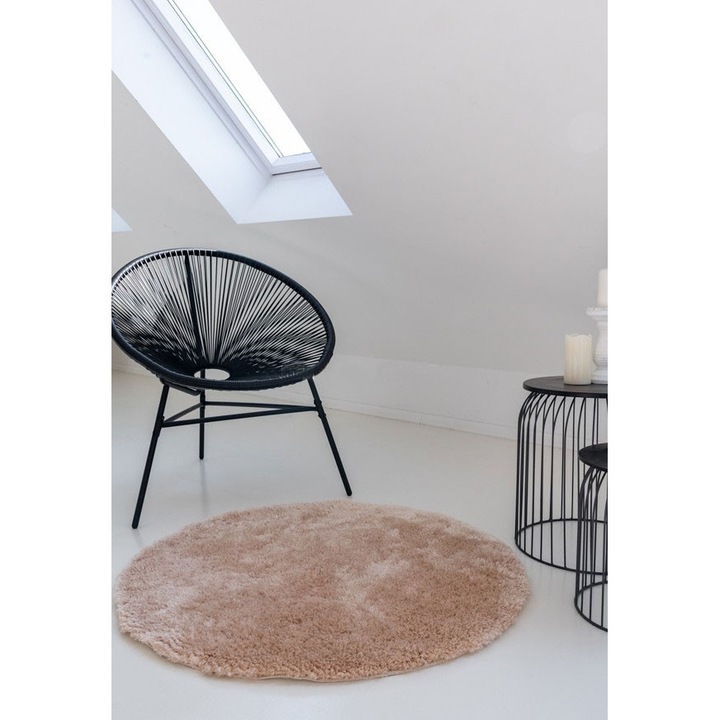 Shaggy szőnyeg Super plüss (L. Beige) Kerek 80cm Bézs