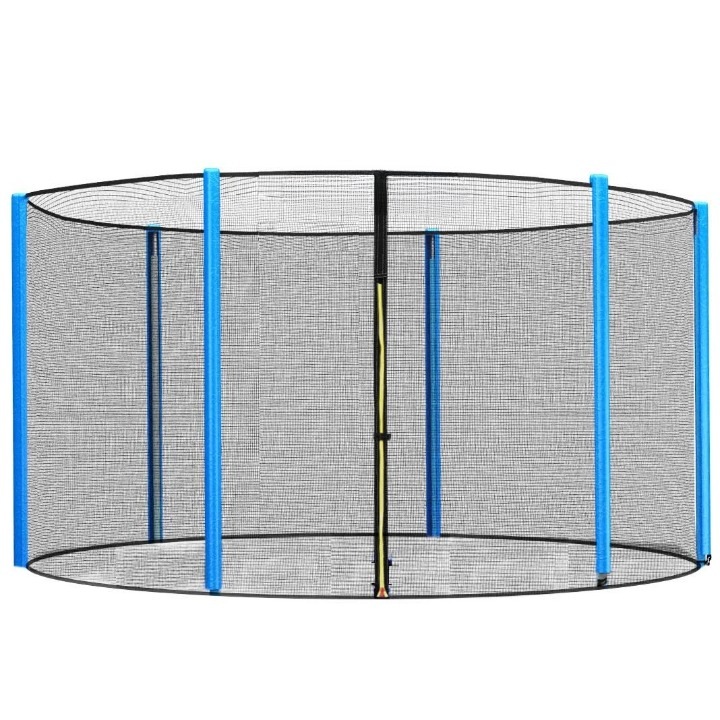 Plasa de trambulina pentru exterior, cu fermoar, fabricata din polietilena, potrivit pentru trambuline de 183 cm, 6 stalpi