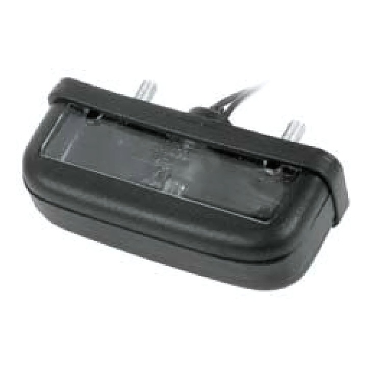 Lampa Numar Inmatriculare Omologata, LLS Racing– Negru – Cu Bec si Cablu, 86x29x34 mm