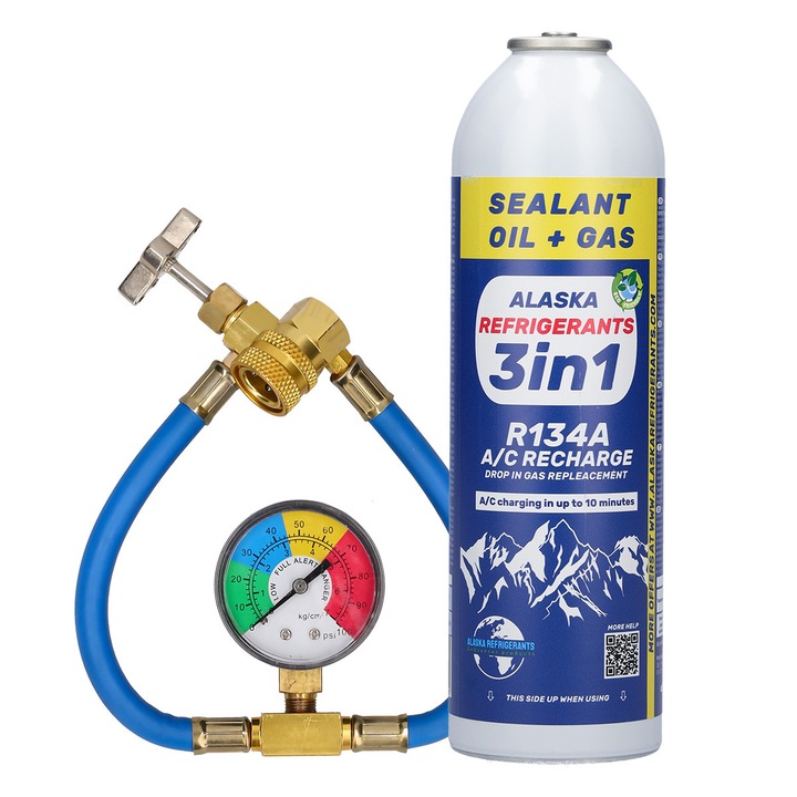 3in1 HC 134a (R134 helyettesítő gáz) + Töltőcsap HC 134a