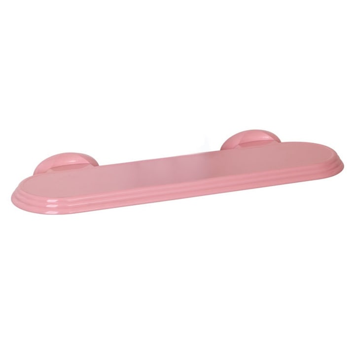 Etajera baie din plastic Toros 231, finisaj alb, un raft, 52 x 16 x 4 cm