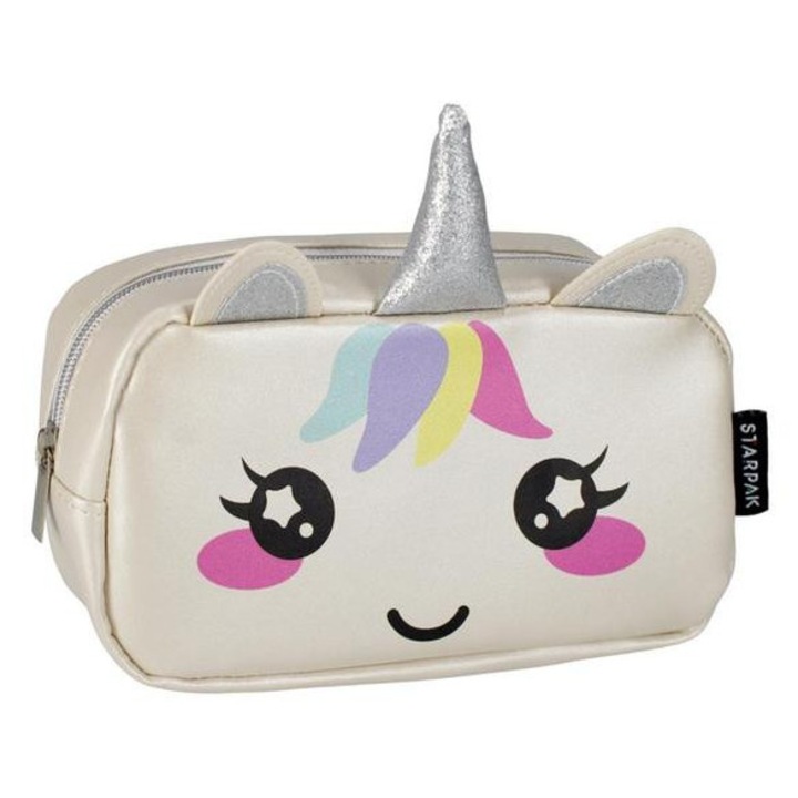 Сребърен държач за химикалки с цип и еднорог (472163)