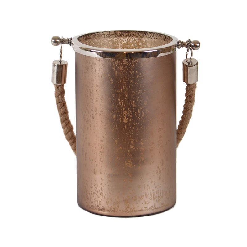 Felinar vintage, Sticla, Maro, 25 cm, Artfoyer