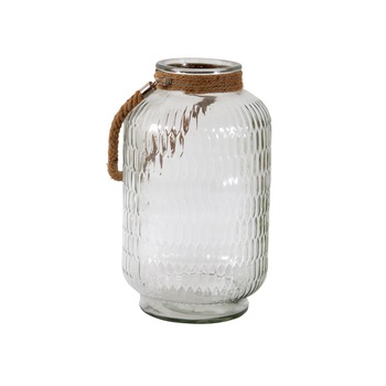 Felinar vintage, Sticla, Transparent, 38 cm x 23 cm, Artfoyer Felinar vintage, Sticla, Transparent, 38 cm x 23 cm, Artfoyer