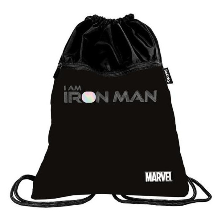 BeUniq Marvel zsinóros hátizsák, tornazsák - Ironman Holo