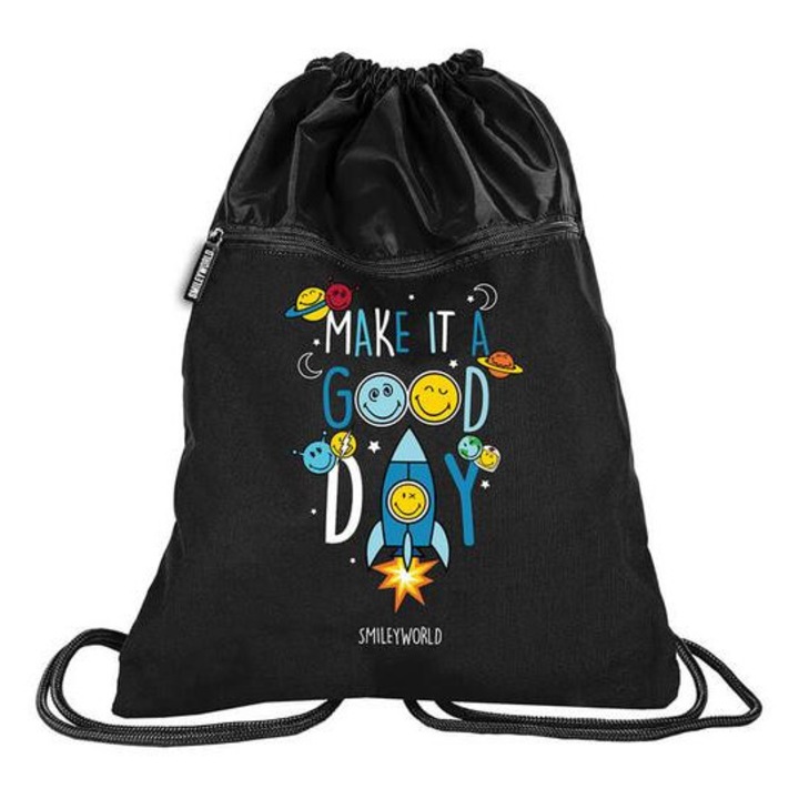 Rucsac cu snur Emoji, geanta de sala - In Space (SM24LH-713)