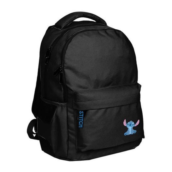 Ghiozdan, PASO, BeUniq Stitch, 2 compartimente, Negru DS25HH-2705