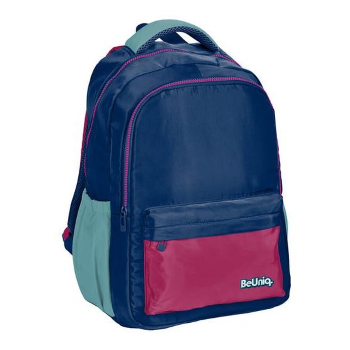 Ученичка BeUniq, раница - 2 отделения - синя, червена (BUNP-177)