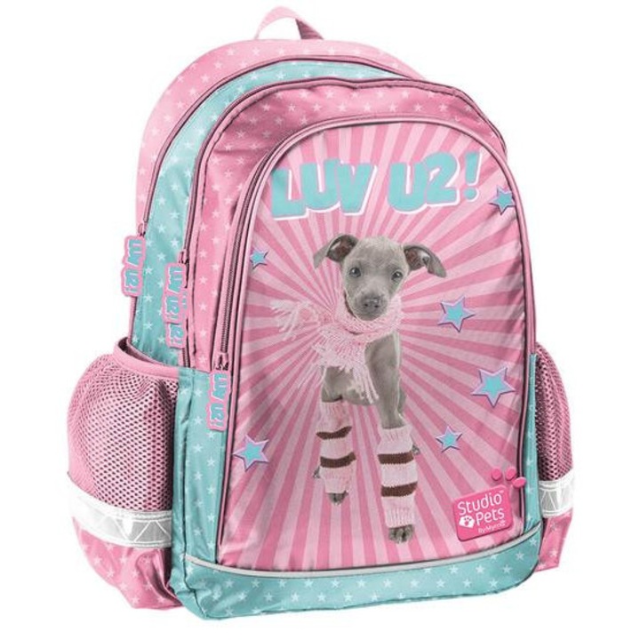 Раница за кучета, ученическа чанта - 3 отделения - Luv U2 (PT25CH-081)