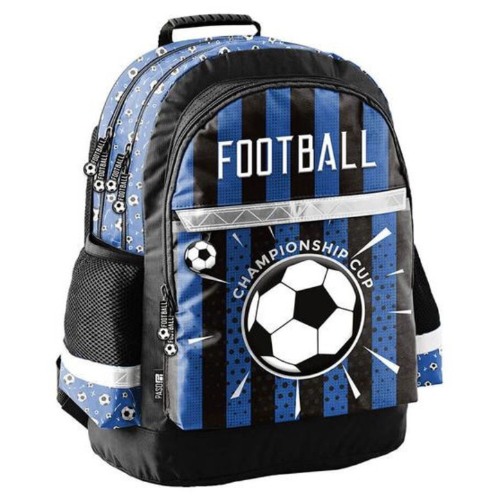 Ученическа раница, раница за футбол, 2 отделения, на райета (PP25NG-116)