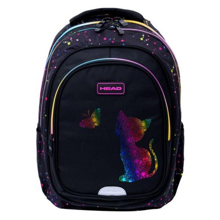 Раница Rainbow Kitty, ергономична, ученическа, раница със златен ефект - 2 отделения - 42 см - Head (502025033)