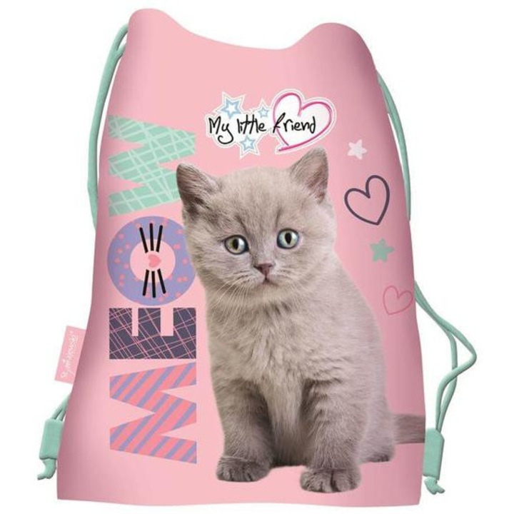 Спортна раница с котка - Пухкаво коте (687075)