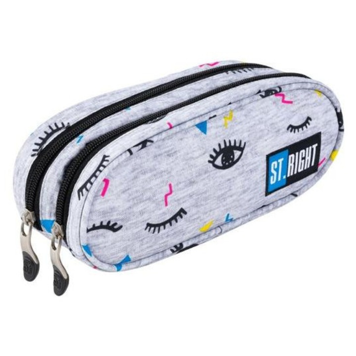 St.Right - Eyes kétrekeszes ovális tolltartó (626074)