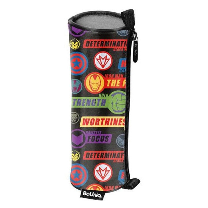 Моливник за химикалки BeUniq Marvel, Цилиндричен, Баджове, AV24XX-003