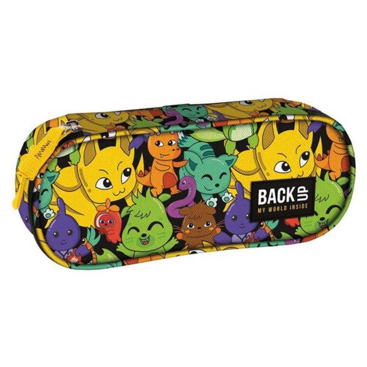 Penar oval pentru pixuri BackUp pentru baieti - Animale spatiale (PB6A62)