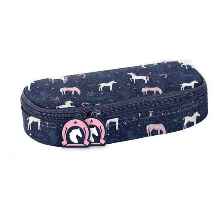 Lovas ovális tolltartó - sötétkék (PP24HR-013)