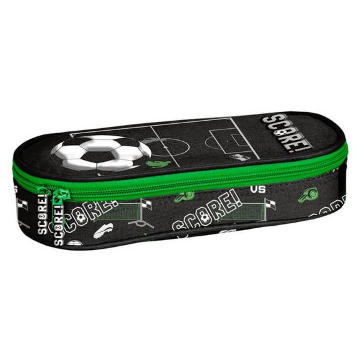 Focis ovális tolltartó - zöld, fekete (PP25FA-013)