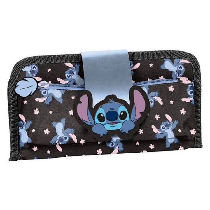Stitch kihajtható tolltartó - Black (DS25GG-056)