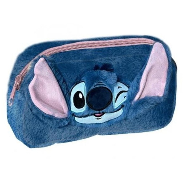 Stitch szőrmés egyterű tolltartó (DS24GW-045)