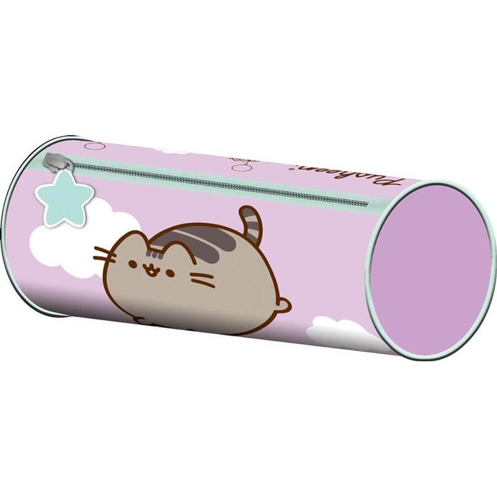 Държач за писалка с цилиндър Pusheen Cat - виолетов (682704)