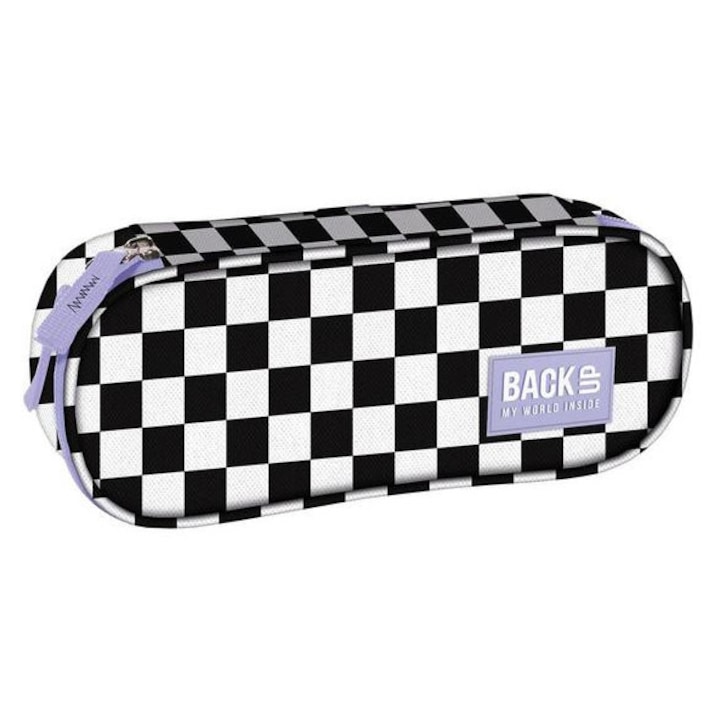 Suport oval pentru pix BackUp - Pepita, violet (PB7A94F)