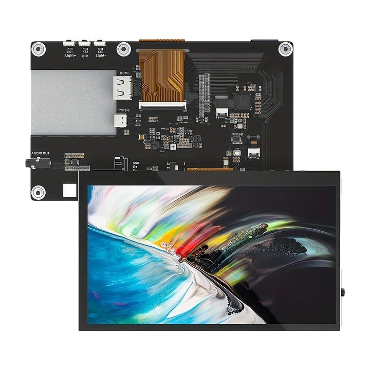 Ecran HDMI 7 inch, IPS, Touchscreen capacitiv, 1024x600, audio 3.5mm