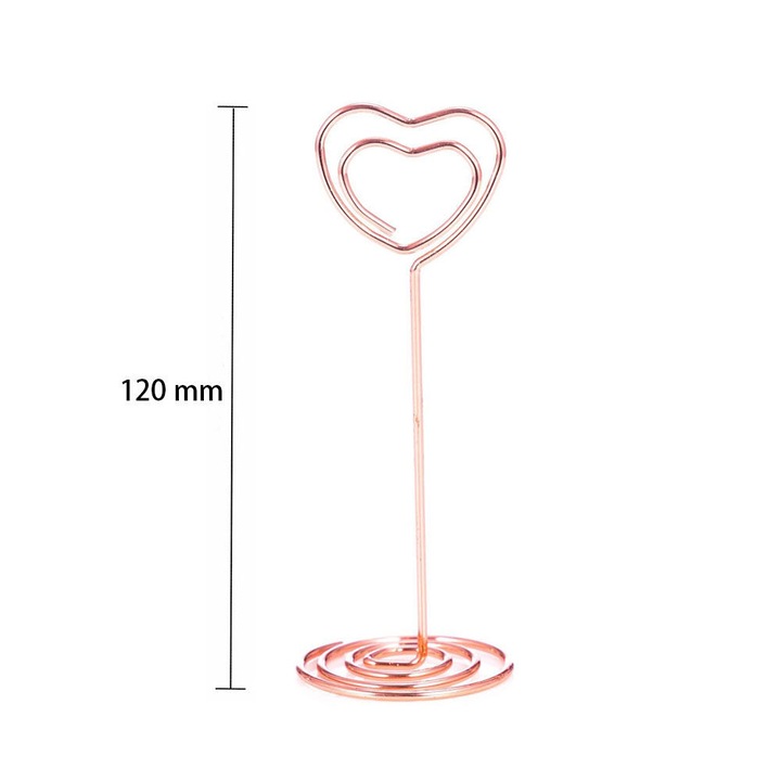 Set 20 suporturi pentru numere de masa, MESEVEN, 12 cm, design elegant, rose gold