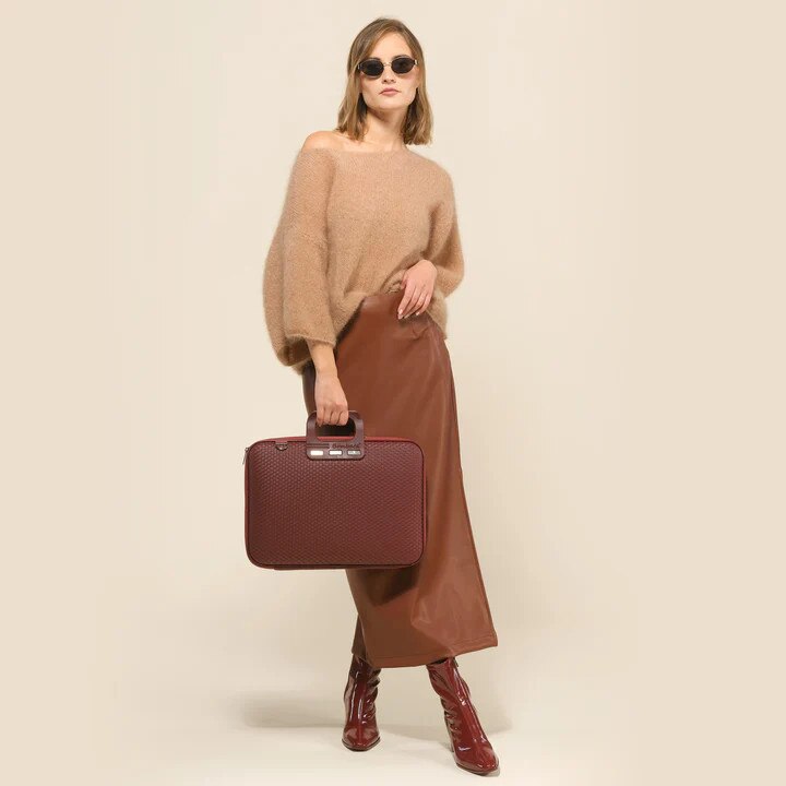 Geanta Bombata Trama 15, 6-16 inch Burgundy