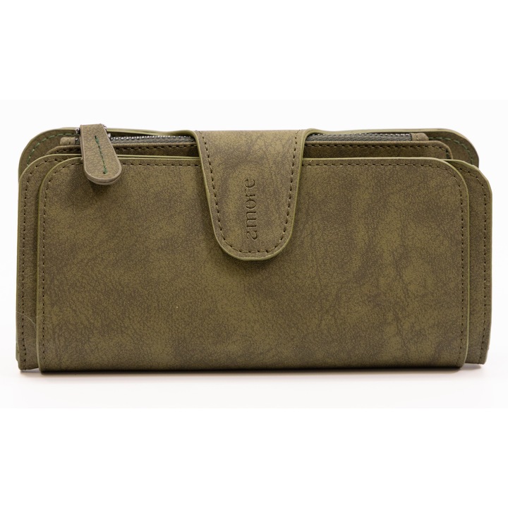 Női pénztárca, AMORE Clara, zöld színű