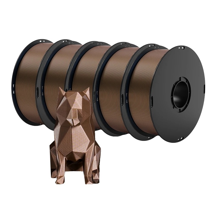 Filament 3D Metal Cooper, 5 KG, 1.75mm, 200-230C, Culoare Maro