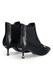 Liu Jo, Botine Chelsea de piele cu monograma metalica, Negru