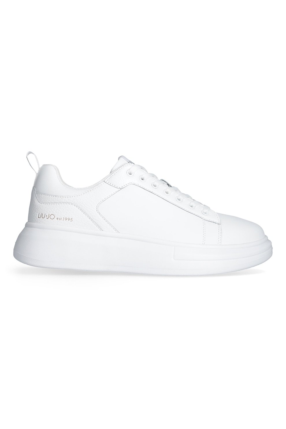 Liu Jo, Pantofi sport wedge de piele si piele ecologica, Alb, 42