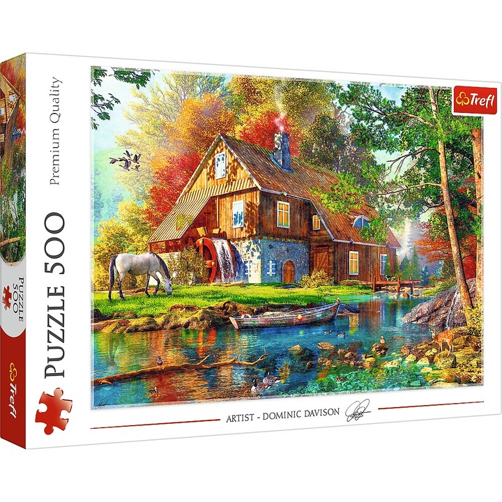 Puzzle Trefl - Cabana Langa Rau, 500 piese