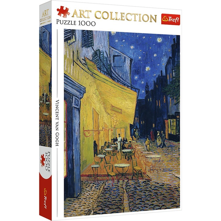 Puzzle Trefl - Art Collection Vincent Van Gogh Terasa Cafenea Noaptea, 1000 piese
