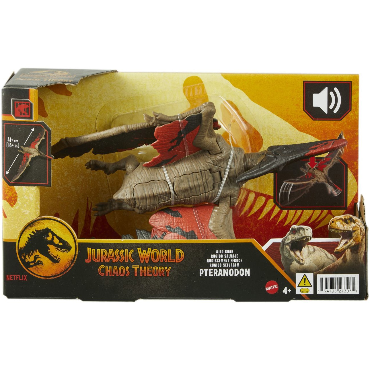 MEGAREX, VNGD 3点セット Figurina Jurassic World Chaos Theory Wild Roar - Dinozaur