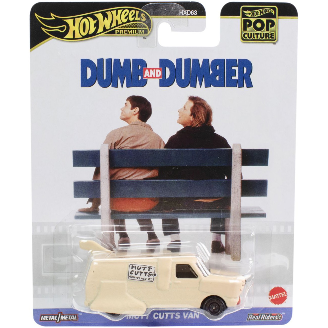 Masinuta Hot Wheels Premium - Real Riders Pop Culture, Dumb And Dumber Mutt Cutts Van, 1:64