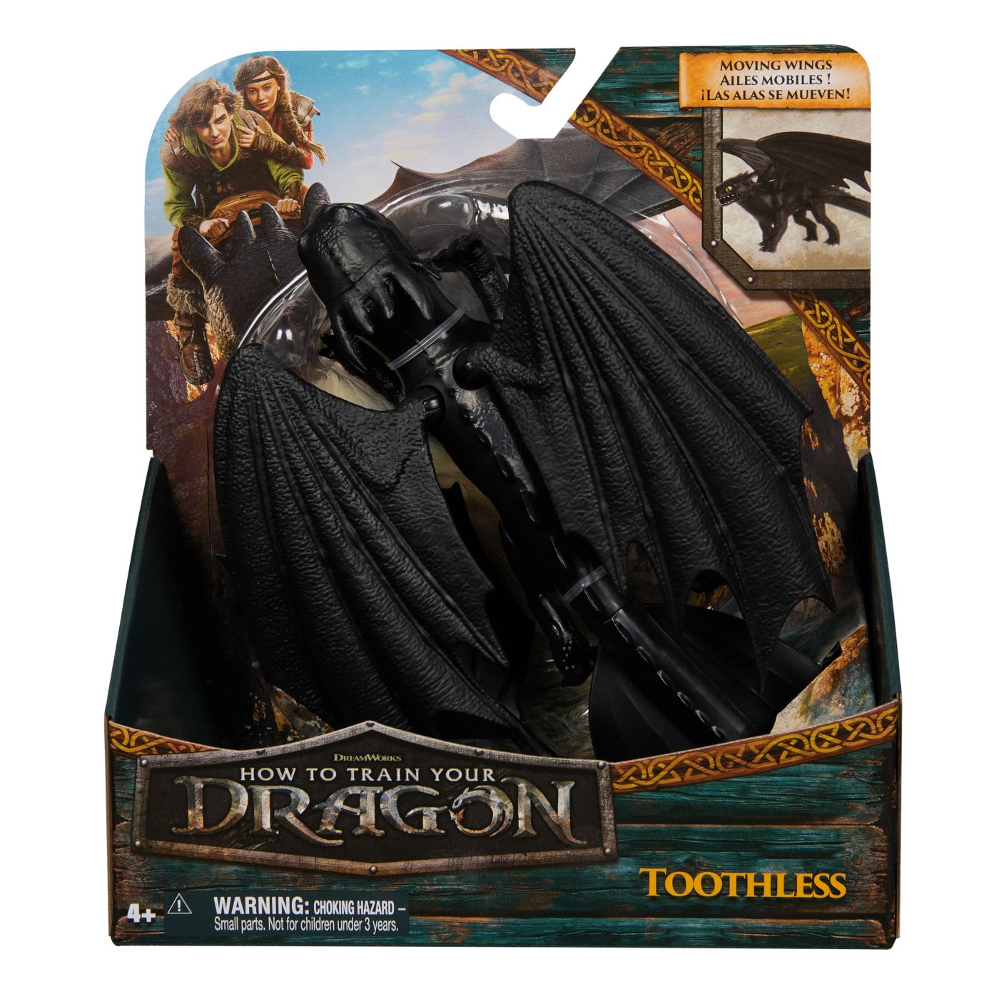 Figurina How to train your dragon - Dragon Toothless cu aripi mobile
